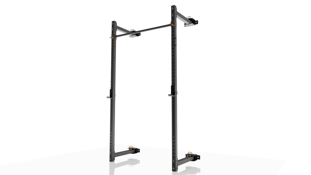 GROM Fold Back Wall Mounted Rack with Spotter Arms - Depth of 63cm